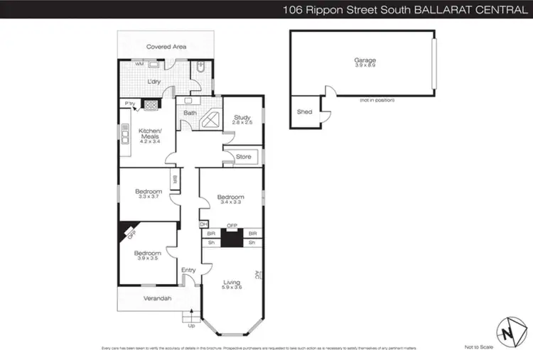 Floorplan of Homely house listing, 106 Ripon St S, Ballarat Central VIC 3350