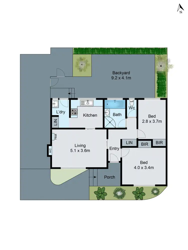 Floorplan of Homely unit listing, 2/1-3 Edmond Street, Springvale VIC 3171