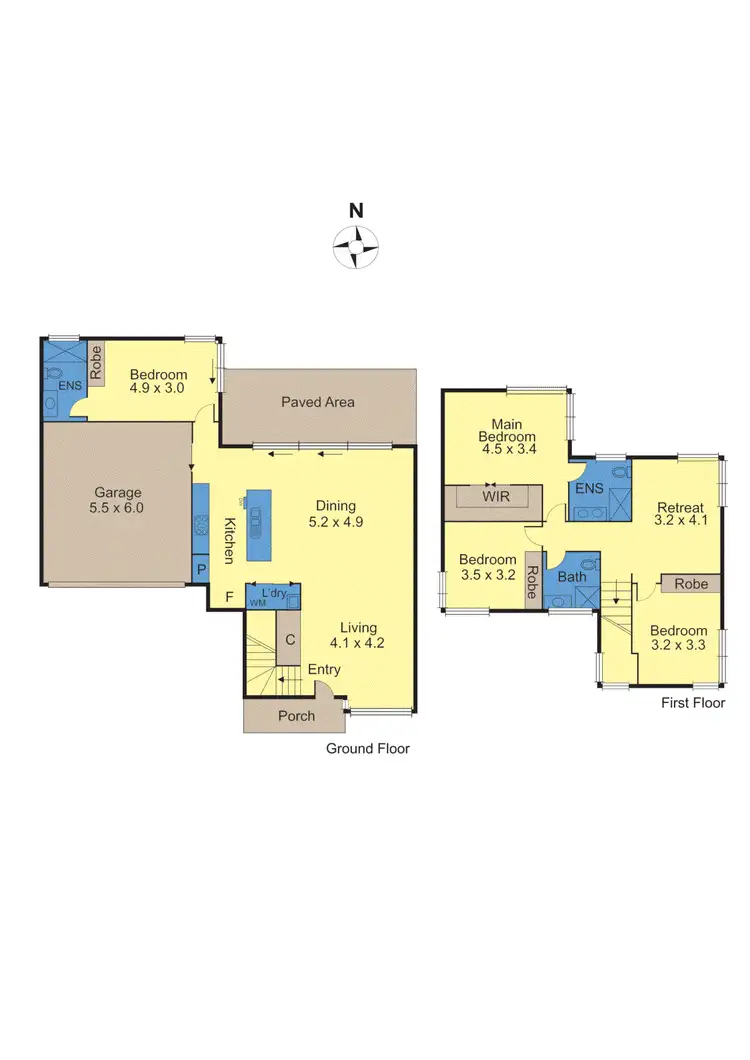 Floorplan of Homely townhouse listing, 5/27 Faversham Road, Canterbury VIC 3126