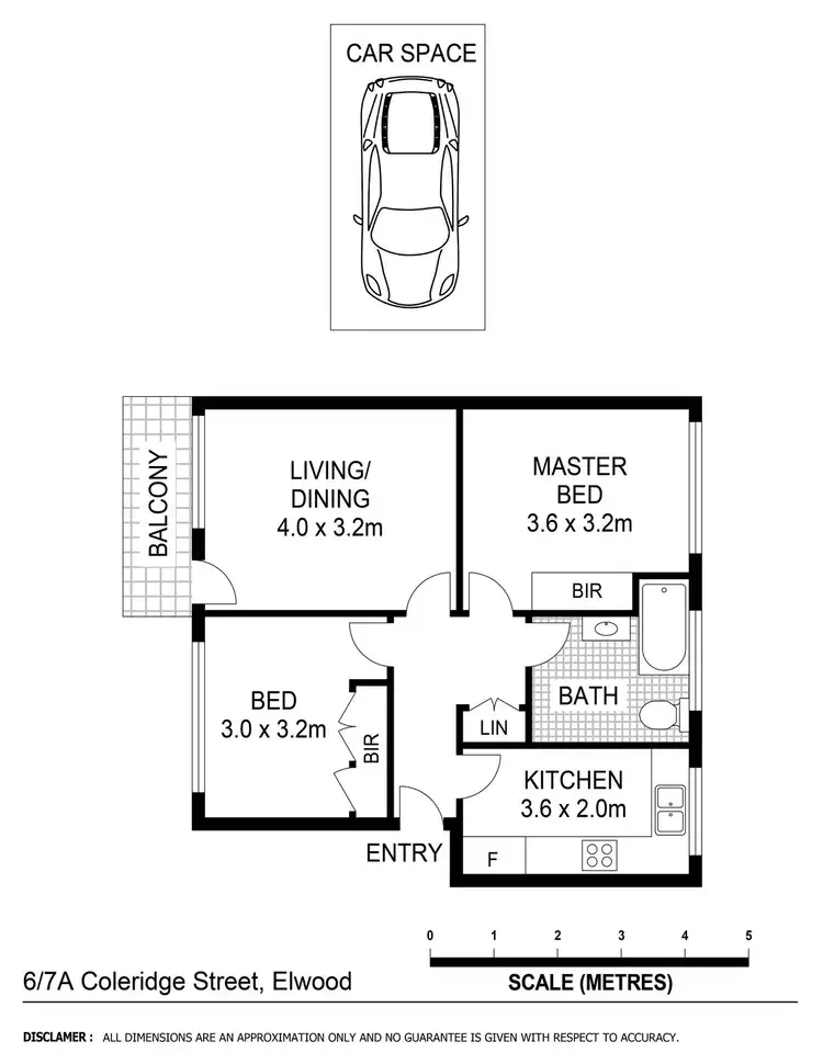 Floorplan of Homely apartment listing, 6/7A Coleridge Street, Elwood VIC 3184