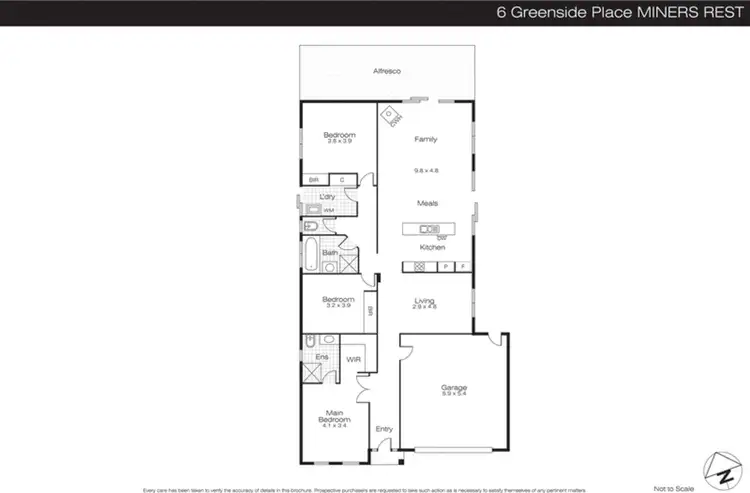 Floorplan of Homely house listing, 6 Greenside Place, Miners Rest VIC 3352