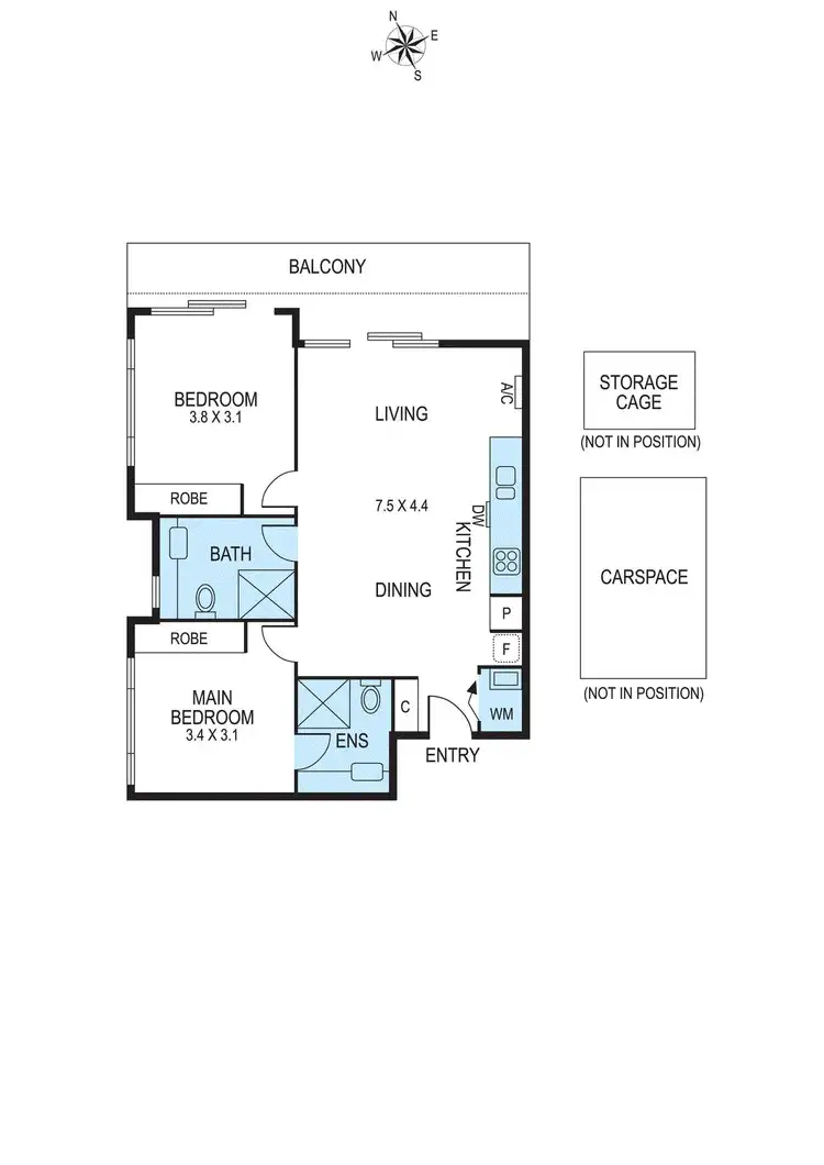 Floorplan of Homely apartment listing, 303/332 Neerim Road, Carnegie VIC 3163