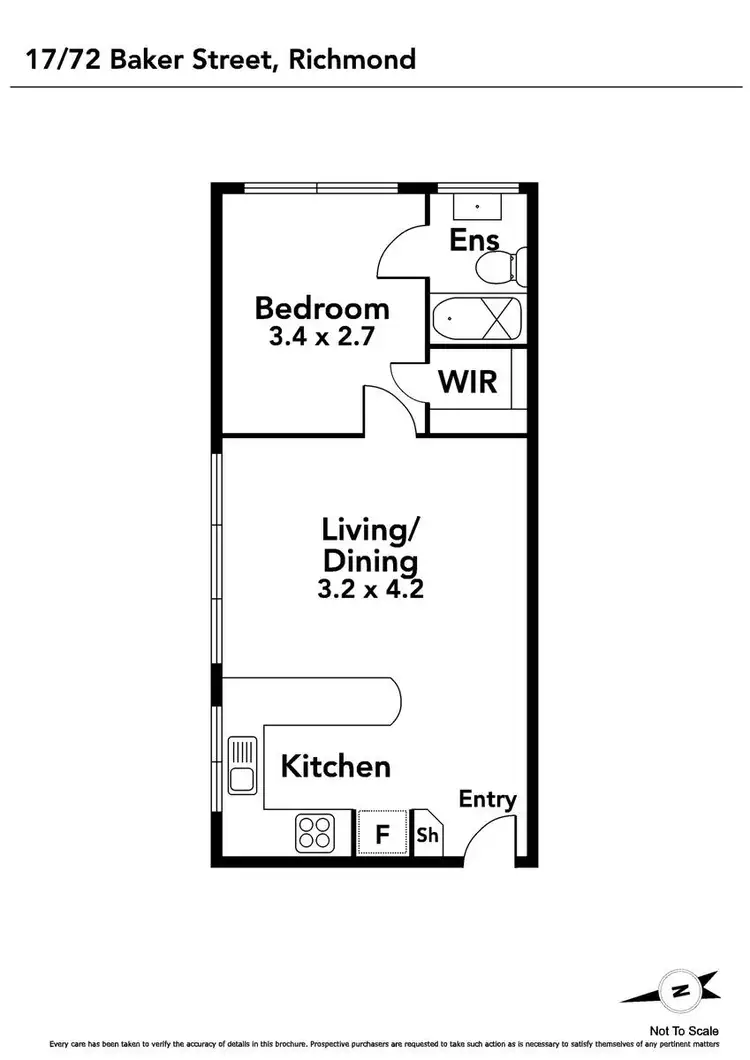 Floorplan of Homely apartment listing, 17/72 Baker Street, Richmond VIC 3121
