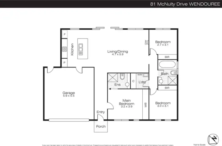 Floorplan of Homely house listing, 81 Mcnulty Drive, Wendouree VIC 3355