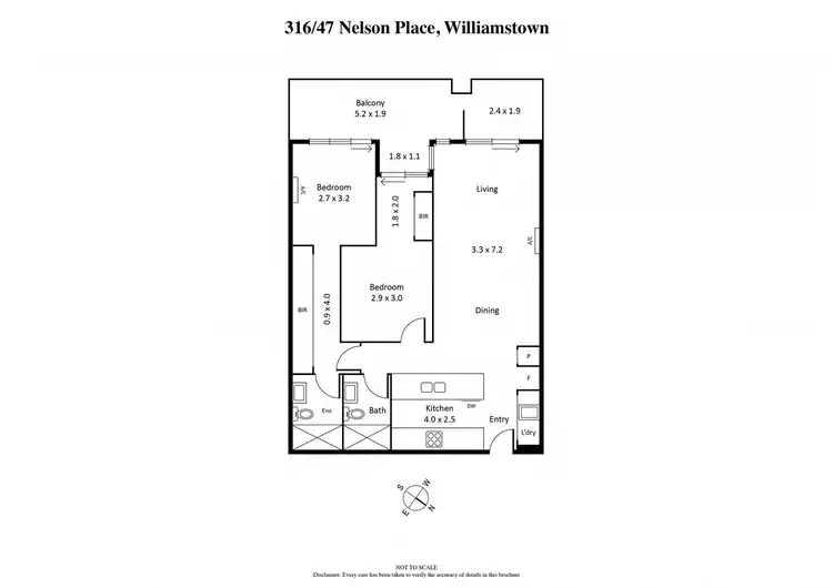 Floorplan of Homely apartment listing, 316/47 Nelson Place, Williamstown VIC 3016