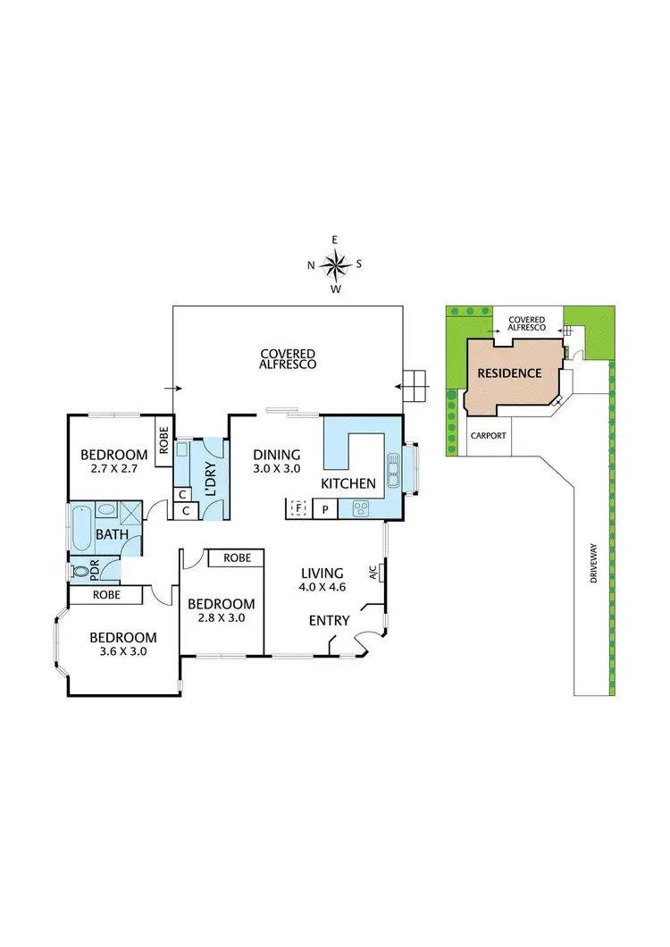 Floorplan of Homely unit listing, 2/22 William Street, Greensborough VIC 3088