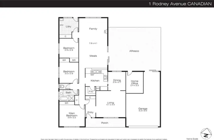 Floorplan of Homely house listing, 1 Rodney Avenue, Canadian VIC 3350