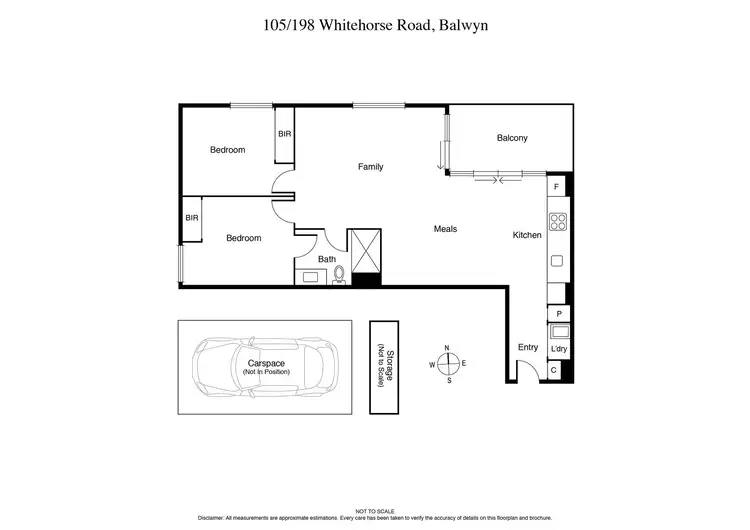 Floorplan of Homely apartment listing, 105/198 Whitehorse Road, Balwyn VIC 3103