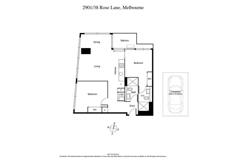Floorplan of Homely apartment listing, 2901/38 Rose Lane, Melbourne VIC 3000