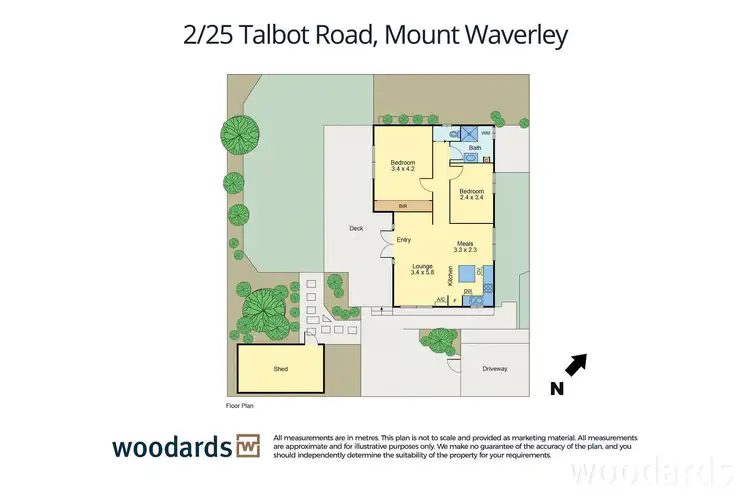 Floorplan of Homely unit listing, 2/25 Talbot Road, Mount Waverley VIC 3149