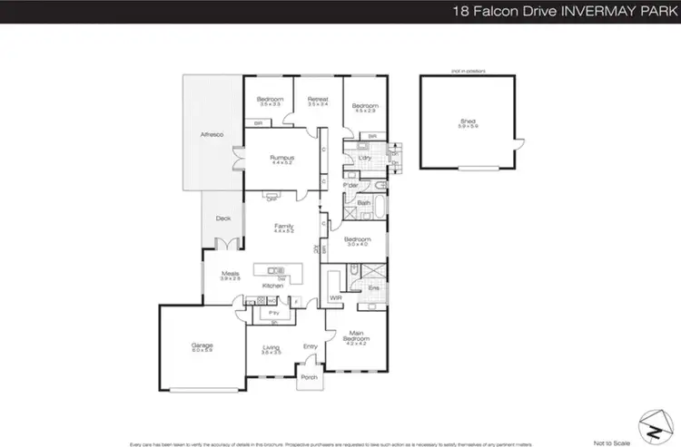 Floorplan of Homely house listing, 18 Falcon Drive, Invermay Park VIC 3350