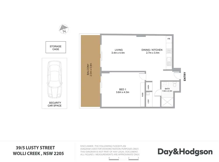 Floorplan of Homely apartment listing, 39/5 Lusty Street, Wolli Creek NSW 2205