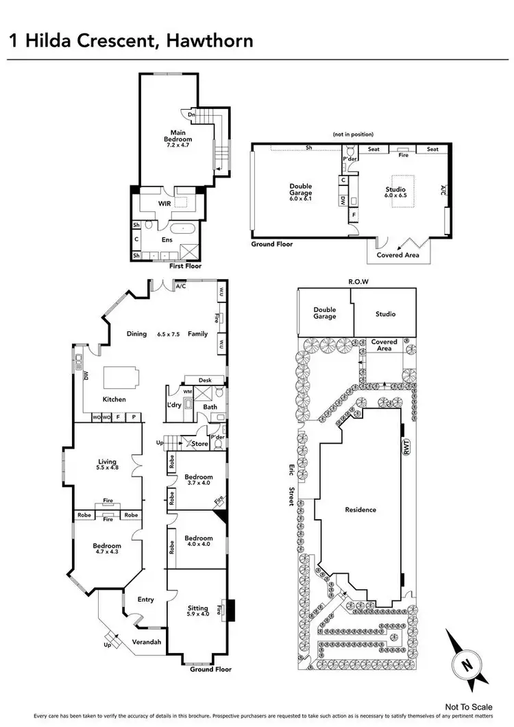 Floorplan of Homely house listing, 1 Hilda Crescent, Hawthorn VIC 3122