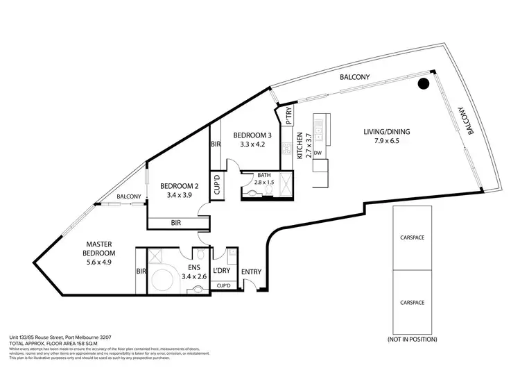 Floorplan of Homely apartment listing, 133/85 Rouse Street, Port Melbourne VIC 3207