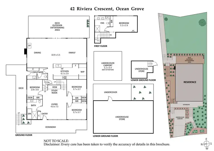 Floorplan of Homely house listing, 42 Riviera Crescent, Ocean Grove VIC 3226