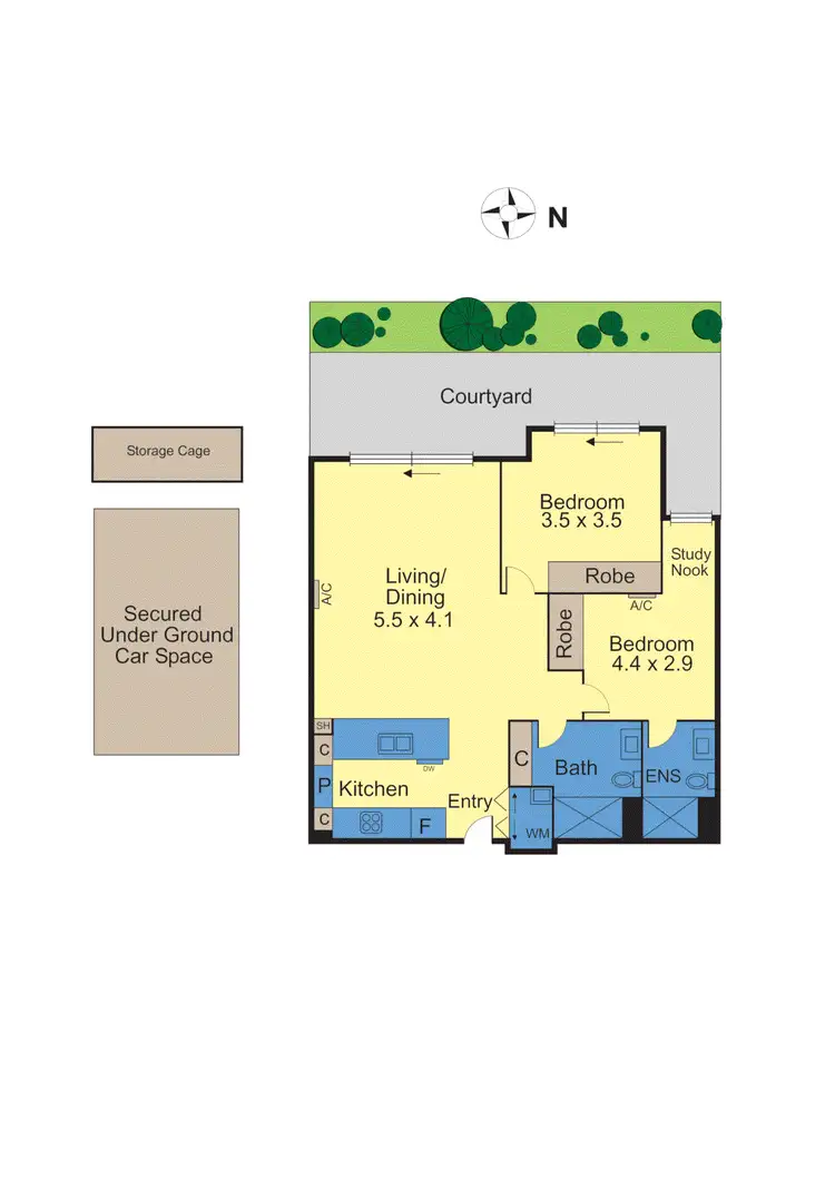 Floorplan of Homely apartment listing, G05/39 Riversdale Road, Hawthorn VIC 3122