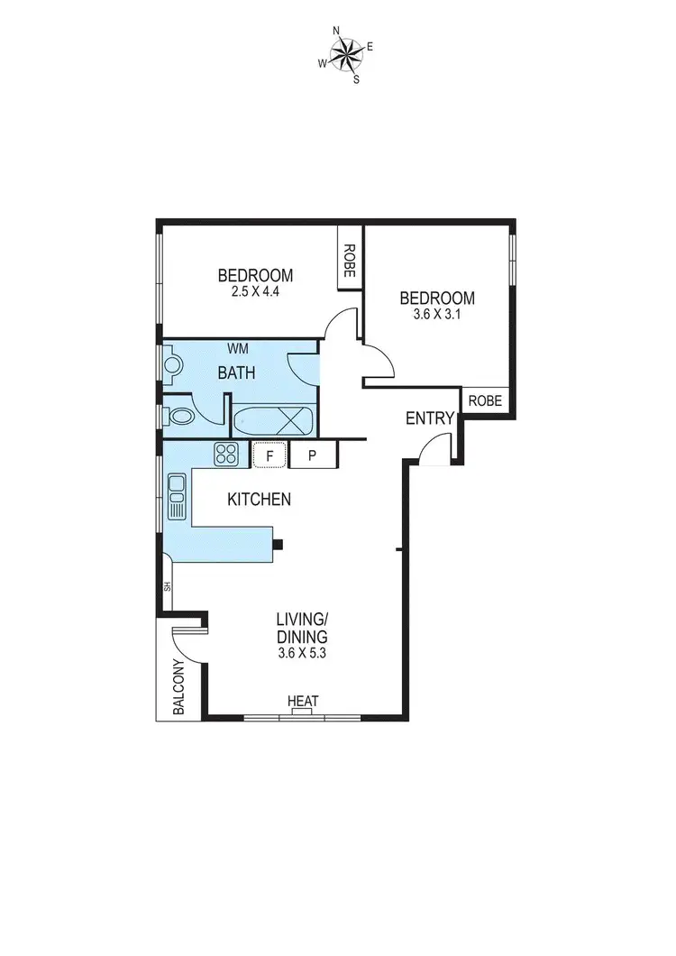 Floorplan of Homely apartment listing, 2/22 Walsh Street, Ormond VIC 3204