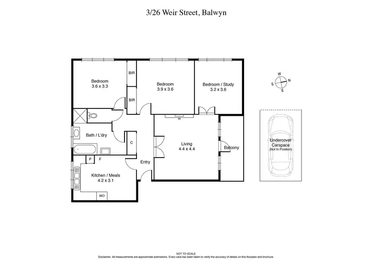 Floorplan of Homely apartment listing, 3/26 Weir Street, Balwyn VIC 3103