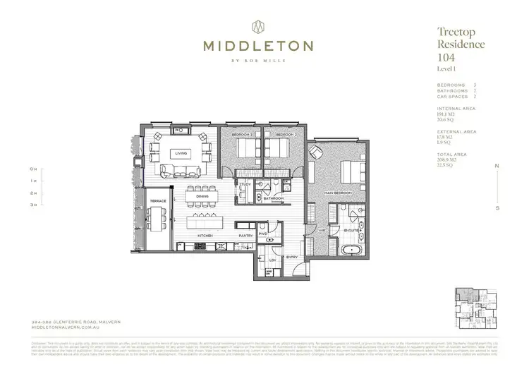 Floorplan of Homely apartment listing, 104/386 Glenferrie Road, Malvern VIC 3144
