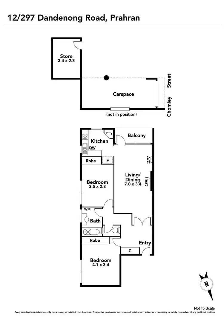 Floorplan of Homely apartment listing, 12/297 Dandenong Road, Prahran VIC 3181