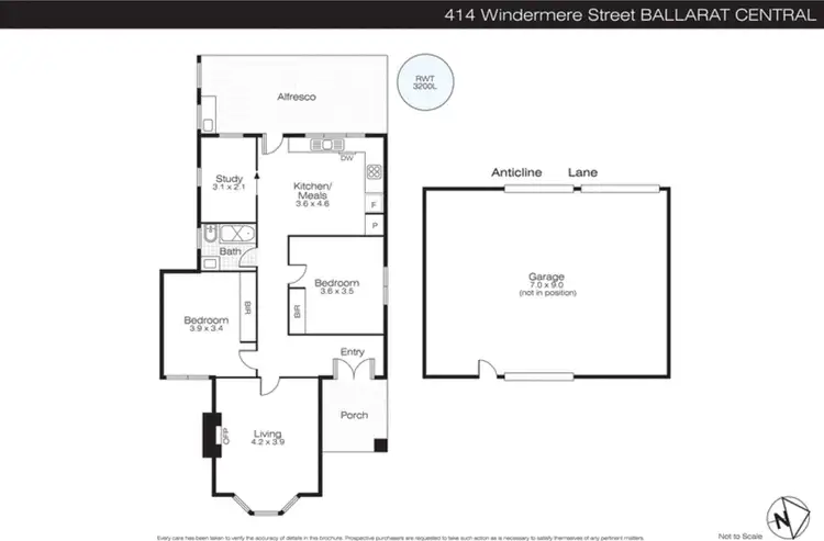 Floorplan of Homely house listing, 414 Windermere Street, Ballarat Central VIC 3350