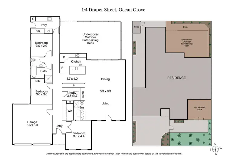 Floorplan of Homely unit listing, 1/4 Draper Street, Ocean Grove VIC 3226