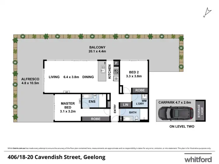 Floorplan of Homely apartment listing, 406/18-20 Cavendish Street, Geelong VIC 3220