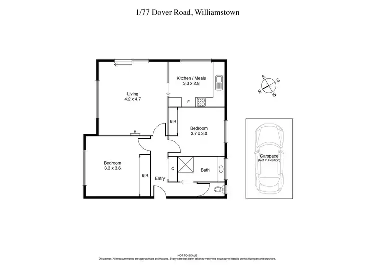Floorplan of Homely apartment listing, 1/77 Dover Road, Williamstown VIC 3016