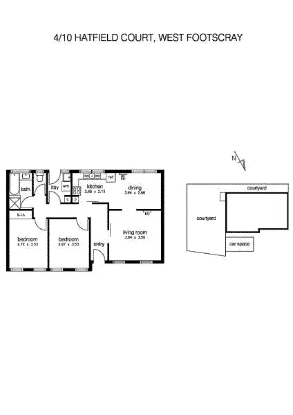 Floorplan of Homely villa listing, 4/10 Hatfield Court, West Footscray VIC 3012