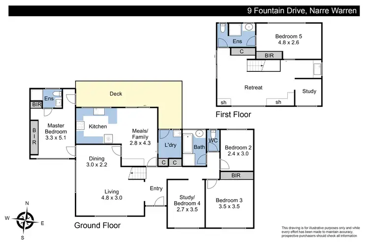 Floorplan of Homely house listing, 9 Fountain Drive, Narre Warren VIC 3805