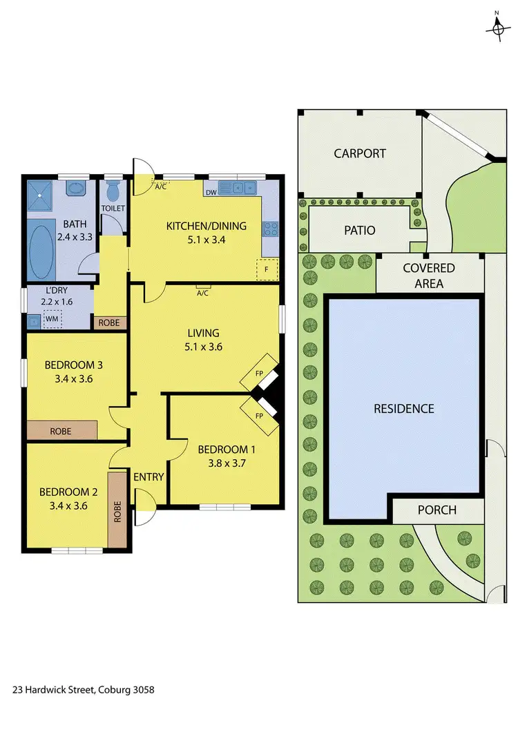 Floorplan of Homely house listing, 23 Hardwick Street, Coburg VIC 3058