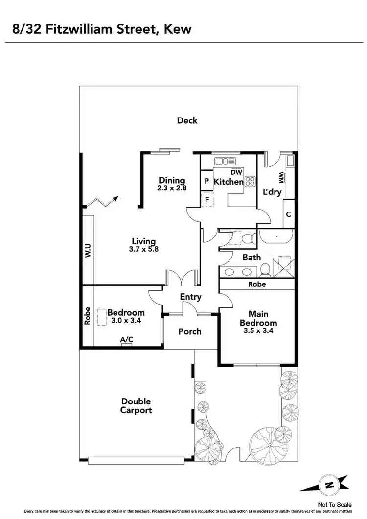 Floorplan of Homely villa listing, 8/32 Fitzwilliam Street, Kew VIC 3101