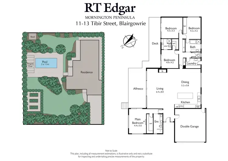 Floorplan of Homely house listing, 11-13 Tibir Street, Blairgowrie VIC 3942