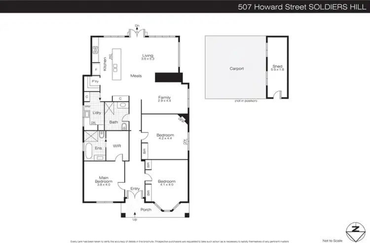 Floorplan of Homely house listing, 507 Howard Street, Soldiers Hill VIC 3350