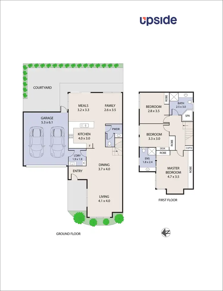 Floorplan of Homely townhouse listing, 4/170 Lower Heidelberg Road, Ivanhoe East VIC 3079