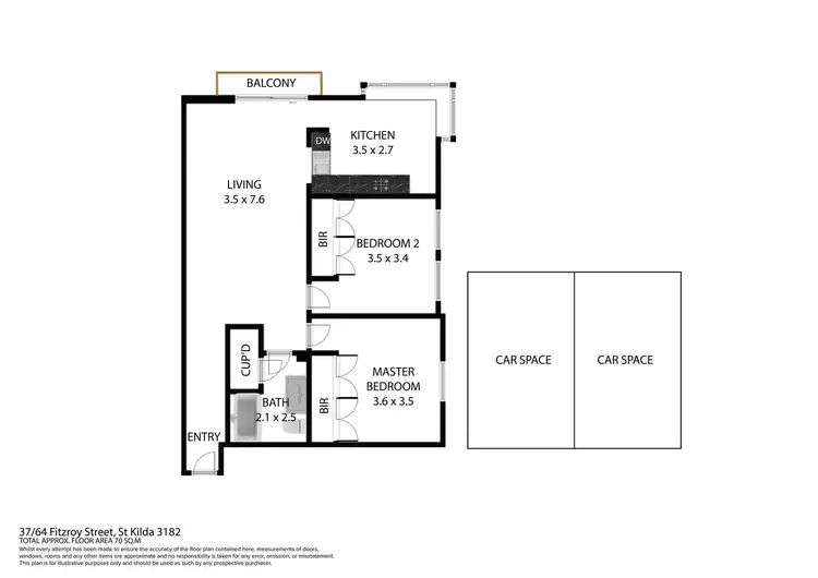 Floorplan of Homely apartment listing, 37/64 Fitzroy Street, St Kilda VIC 3182