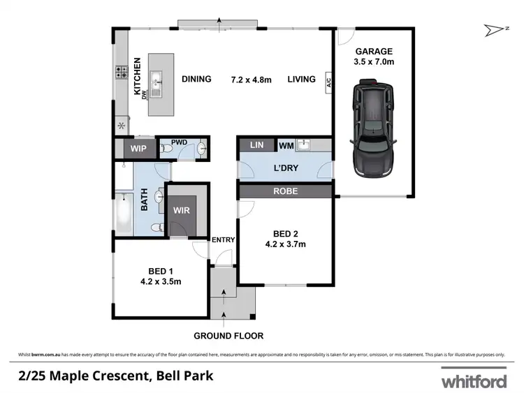 Floorplan of Homely unit listing, 2/25 Maple Crescent, Bell Park VIC 3215
