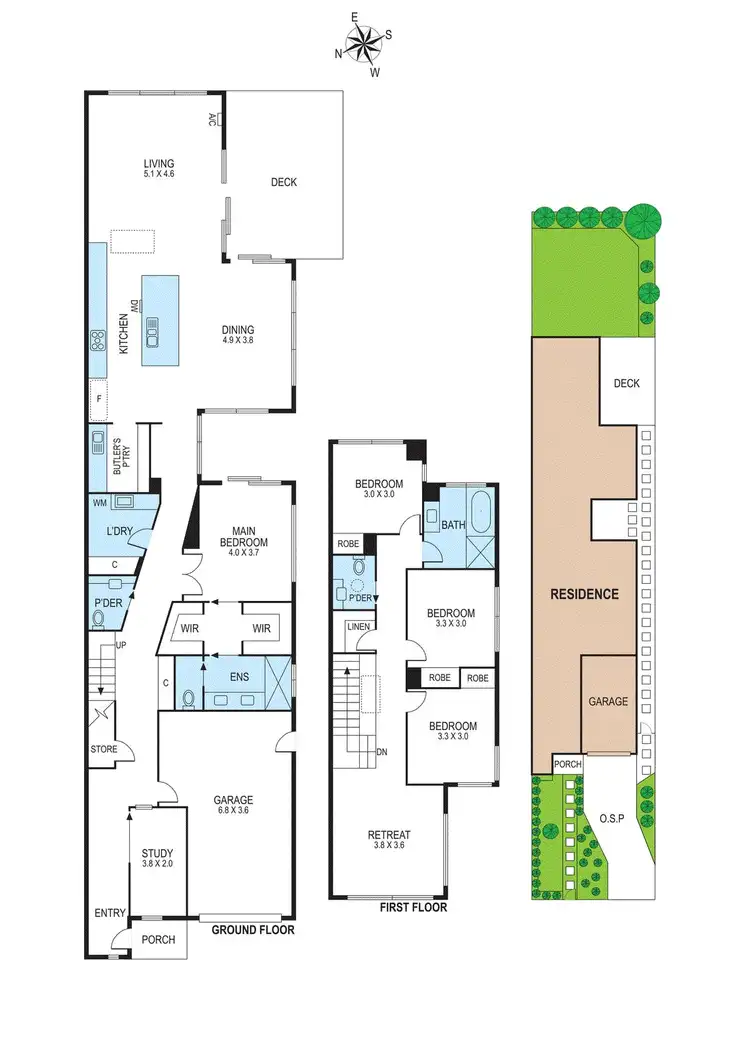 Floorplan of Homely townhouse listing, 18A Milford Street, Bentleigh East VIC 3165