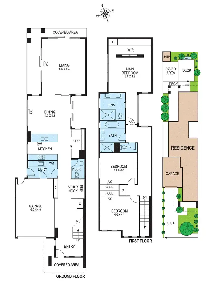 Floorplan of Homely townhouse listing, 3a Harold Street, Mckinnon VIC 3204