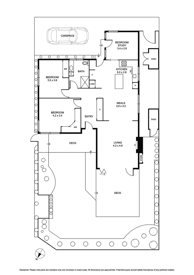 Floorplan of Homely unit listing, 1/142 Rowans Road, Moorabbin VIC 3189