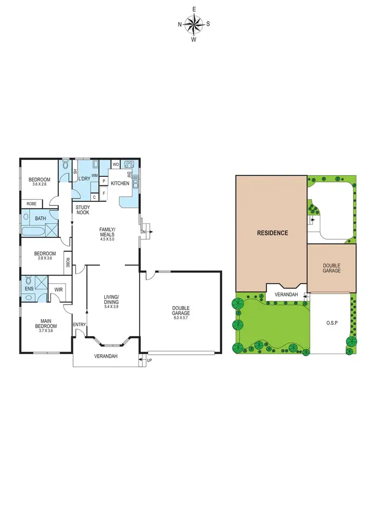 Floorplan of Homely townhouse listing, 1/2 Lysbeth Street, Mckinnon VIC 3204