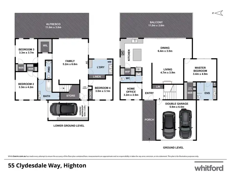 Floorplan of Homely house listing, 55 Clydesdale Way, Highton VIC 3216