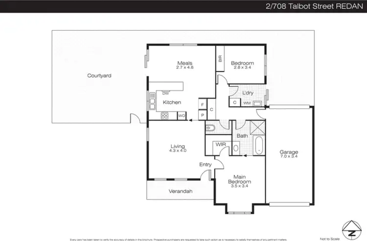 Floorplan of Homely house listing, 2/708 Talbot Street, Redan VIC 3350