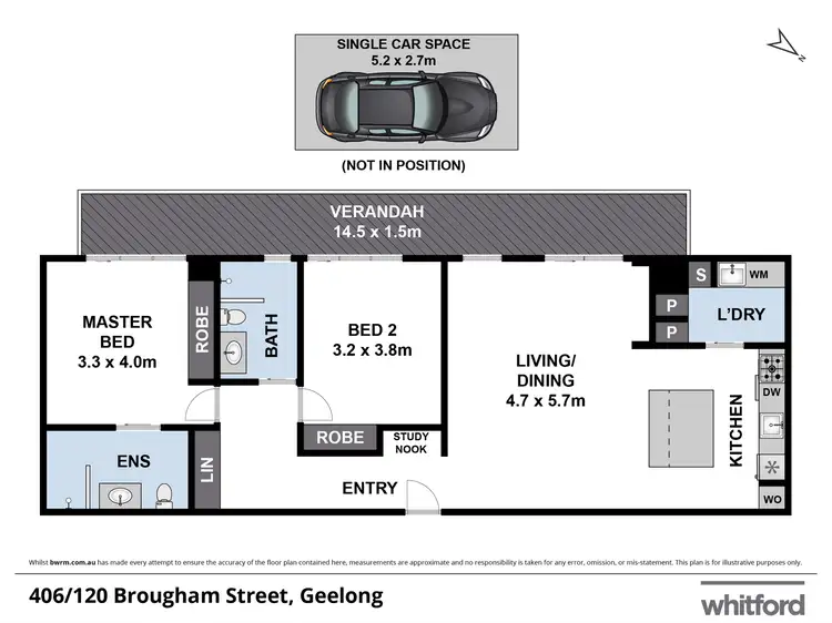 Floorplan of Homely apartment listing, 406/120 Brougham Street, Geelong VIC 3220