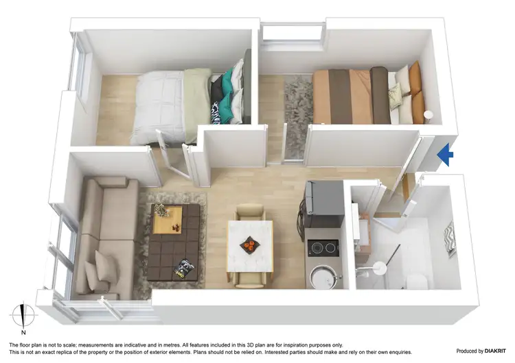 Floorplan of Homely apartment listing, 1113/268 Flinders Street, Melbourne VIC 3000