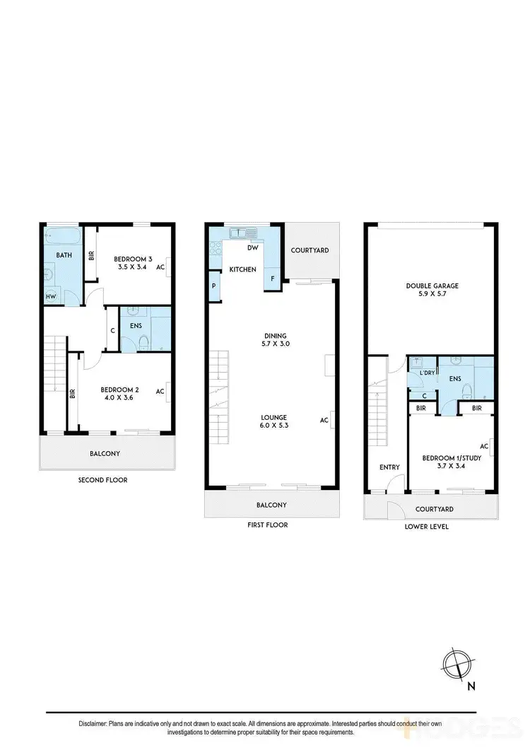 Floorplan of Homely townhouse listing, 17 Silverbanks Grove, Mentone VIC 3194