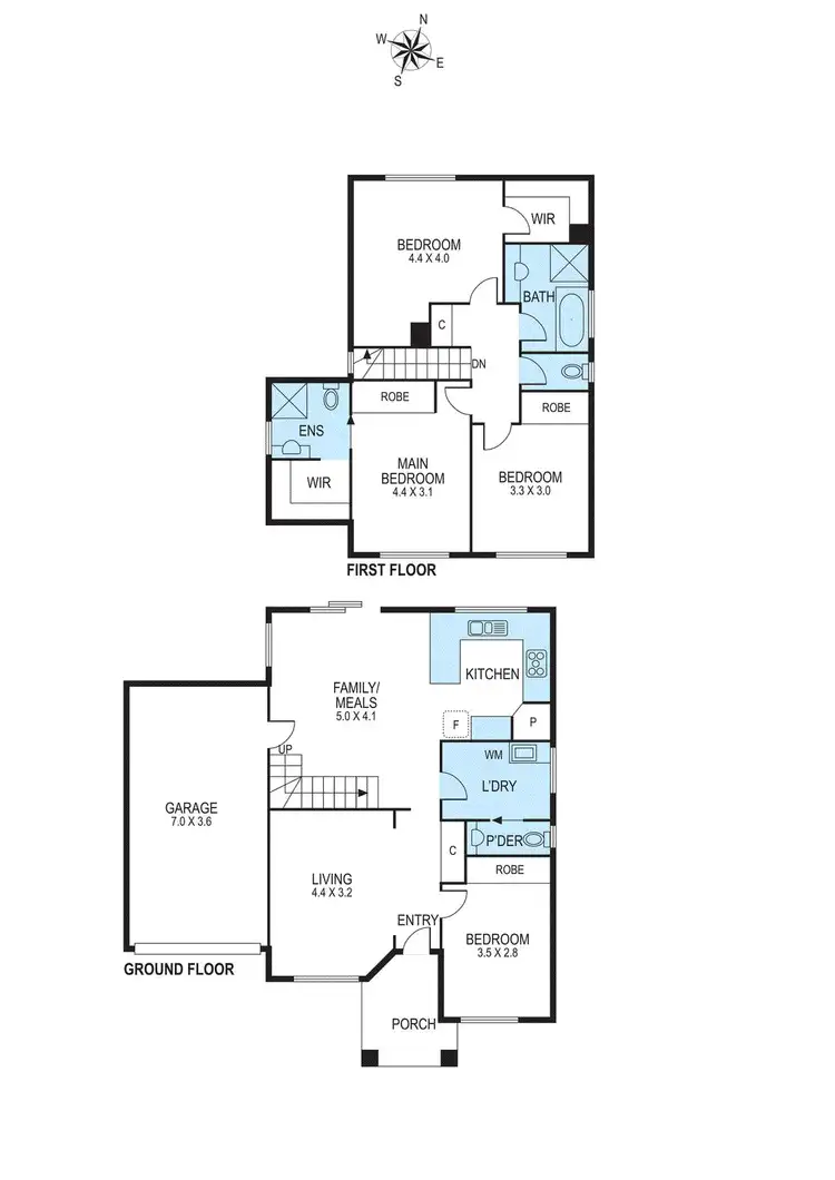 Floorplan of Homely townhouse listing, 1/39 Manoon Road, Clayton South VIC 3169