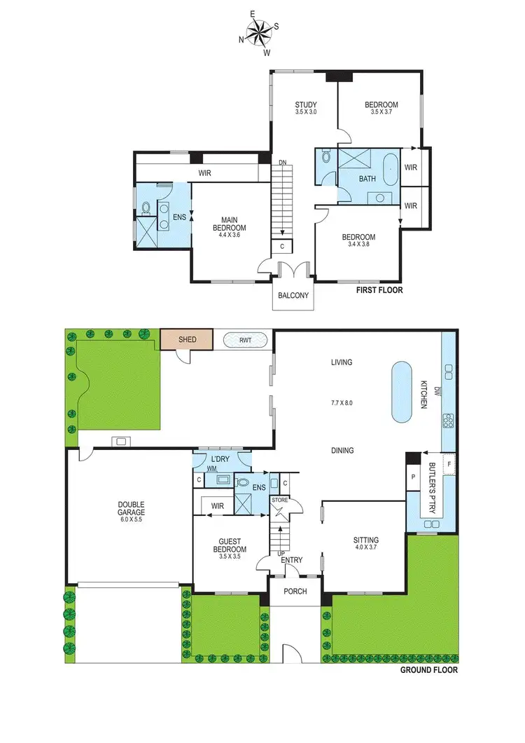 Floorplan of Homely townhouse listing, 16 Vale Street, Bentleigh VIC 3204