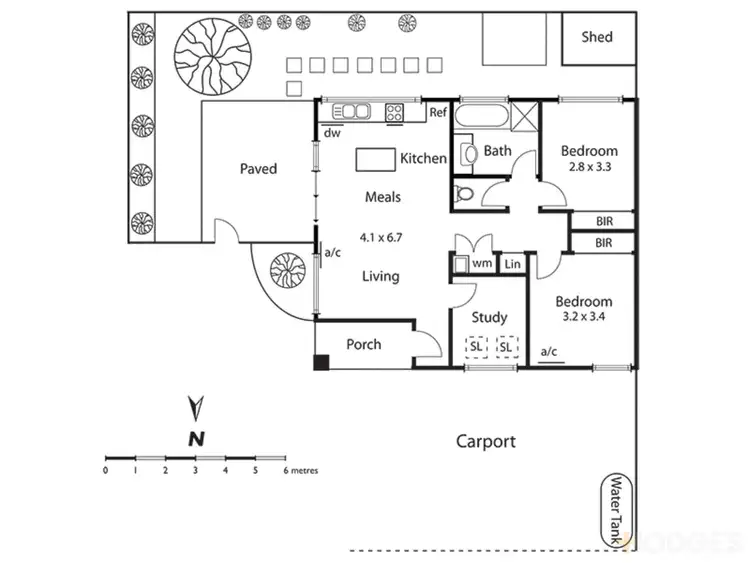 Floorplan of Homely townhouse listing, 2/6 Magnolia Street, Mordialloc VIC 3195