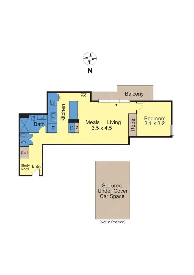 Floorplan of Homely apartment listing, 112/1A Launder Street, Hawthorn VIC 3122